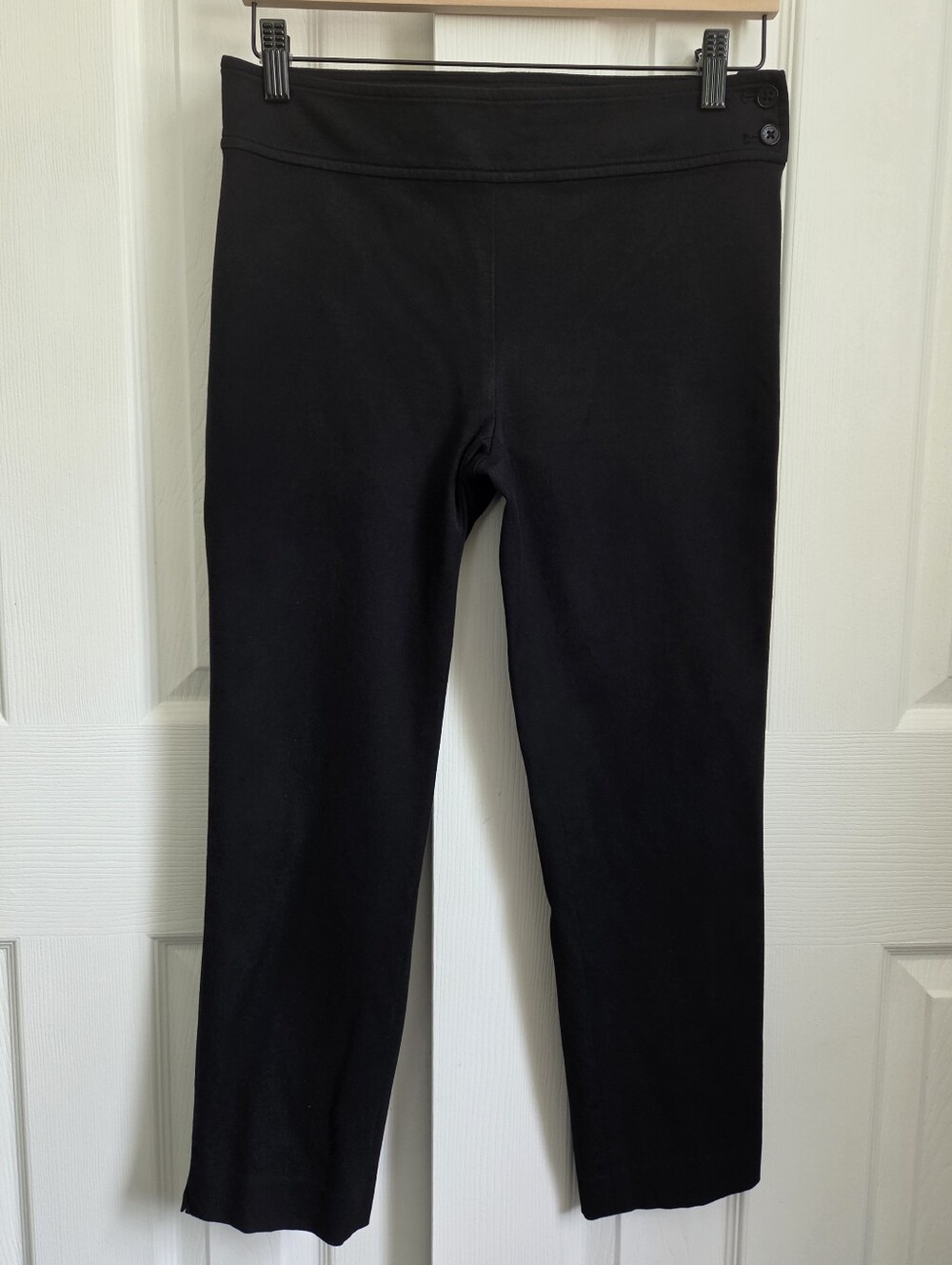 Lauren Ralph Lauren Black Crop Slim/Straight Fit Classic Stretch Pants, Size 2